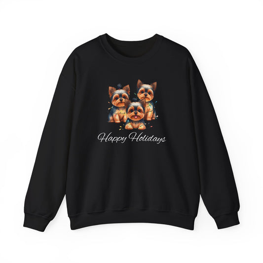 Yorkie Happy Holidays Sweatshirt