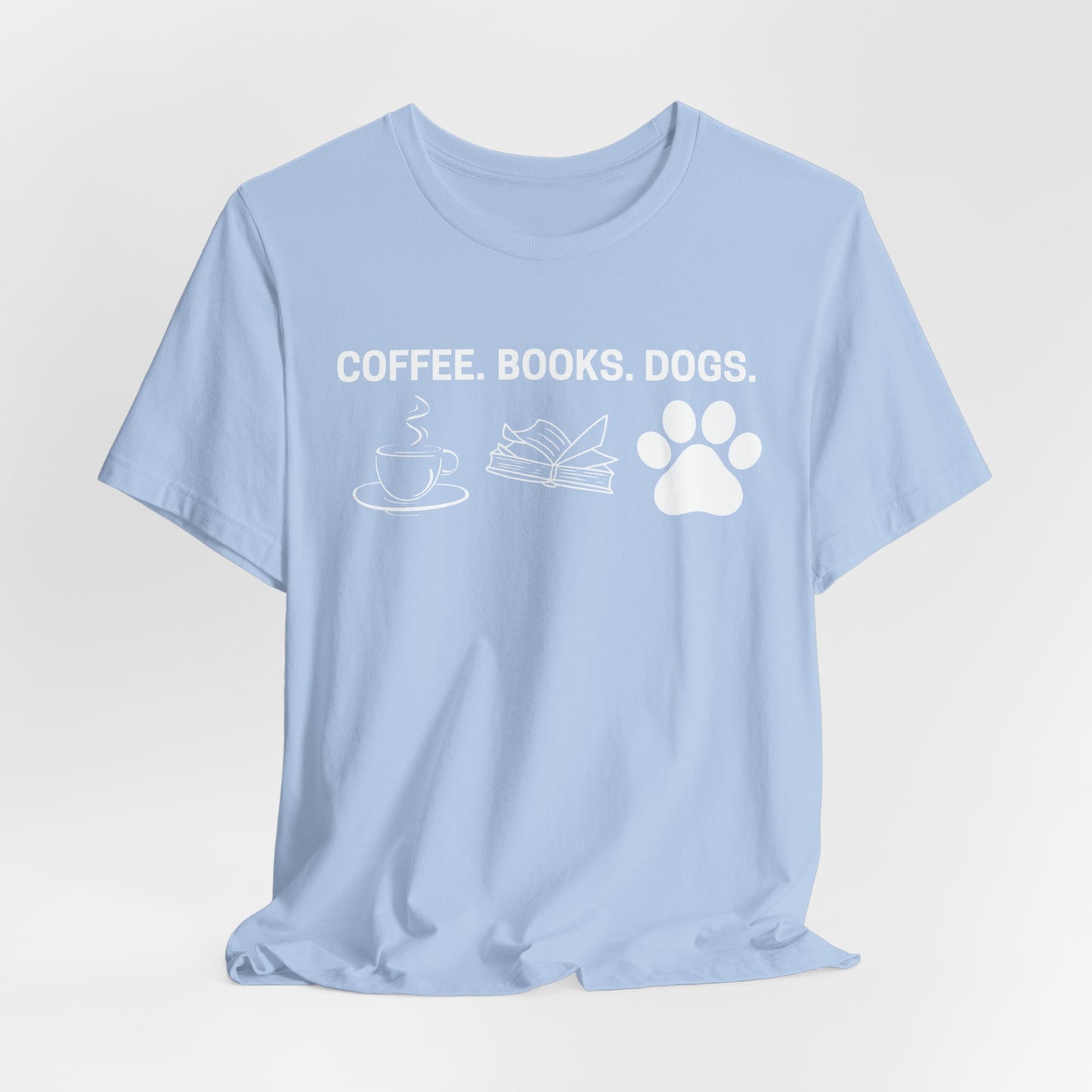 Coffee Books Dogs T-Shirt