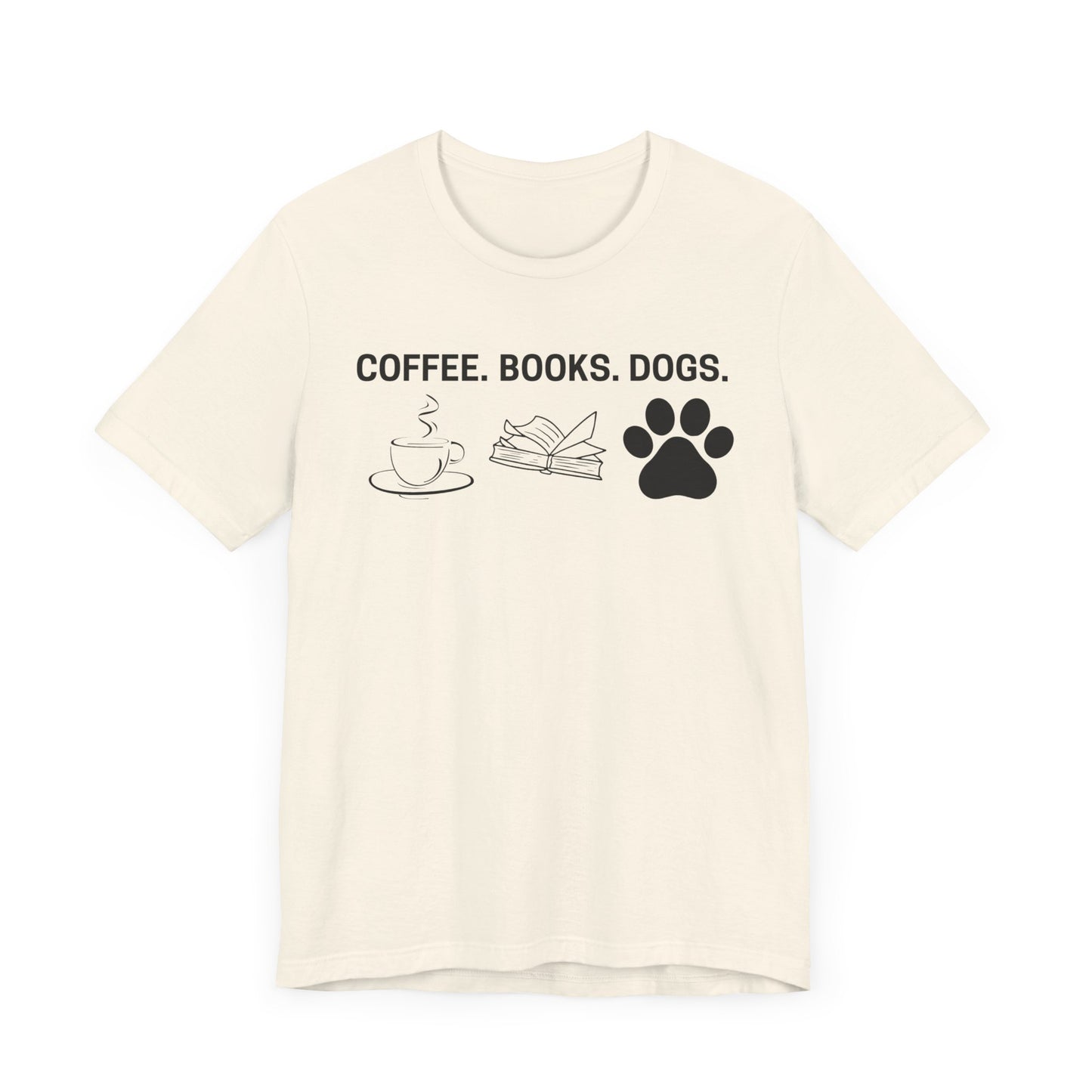 Coffee Books Dogs T-Shirt