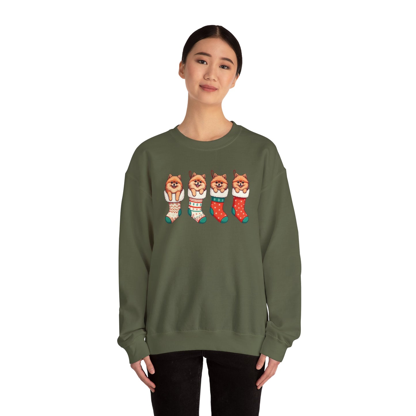 Pomeranian Stockings Sweatshirt