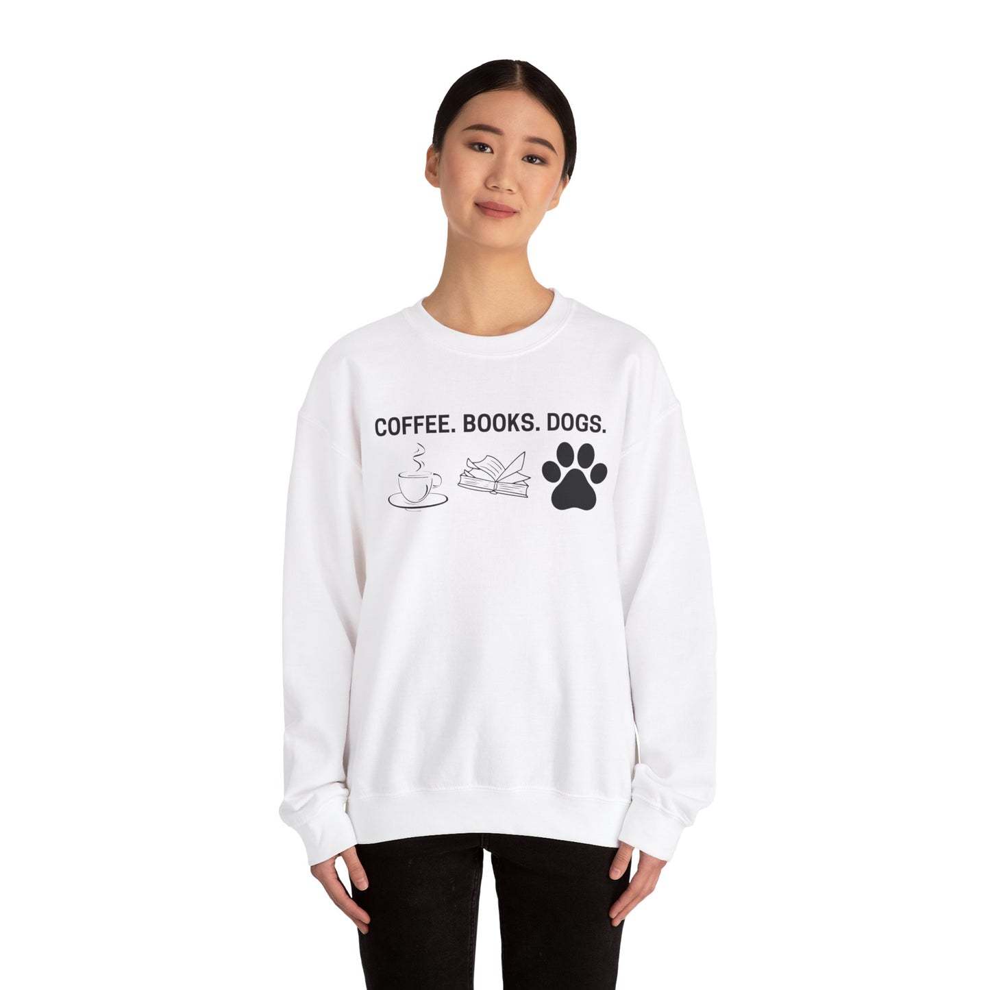 Coffee Books Dogs Sweatshirt