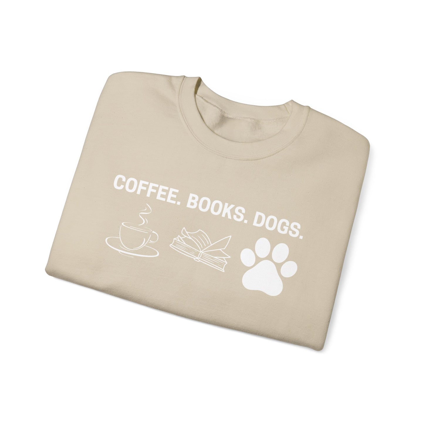 Coffee Books Dogs Sweatshirt