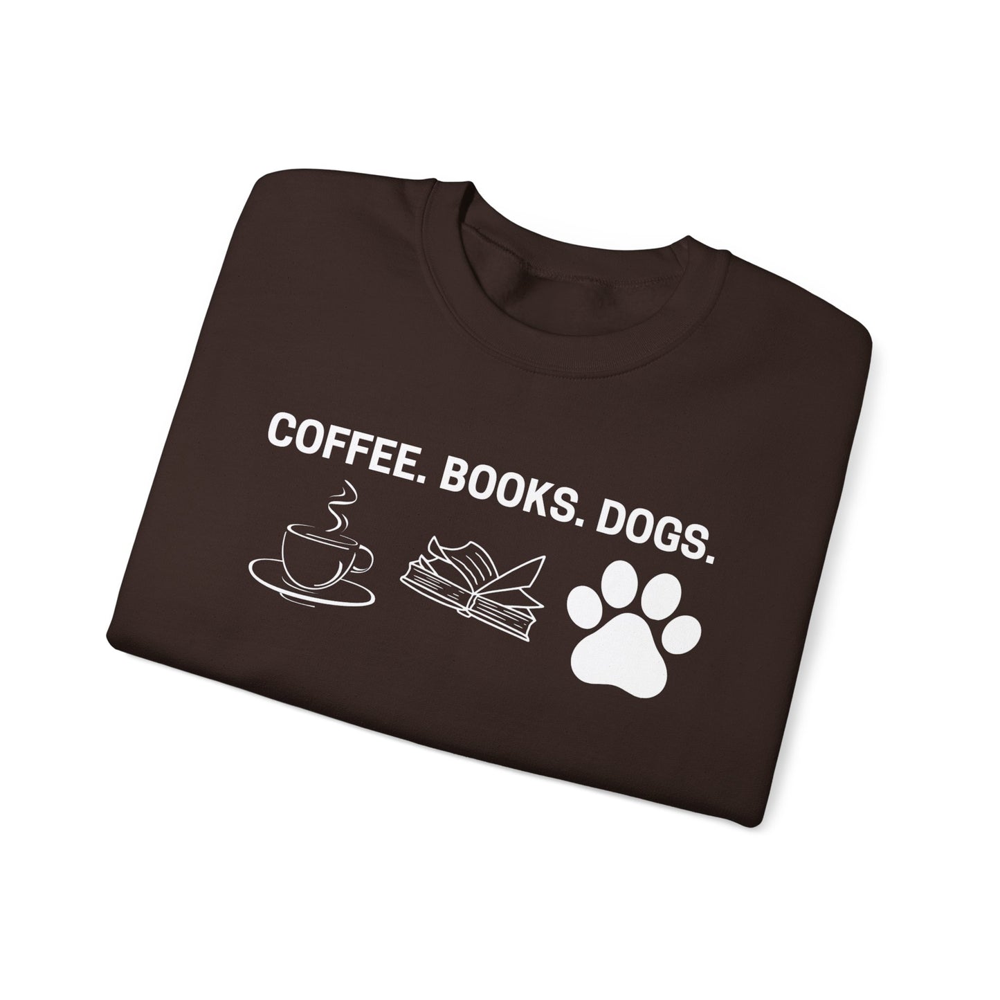 Coffee Books Dogs Sweatshirt