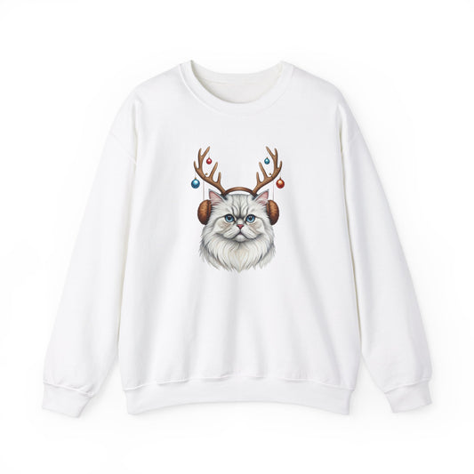 White Cat Antler Ears Sweatshirt