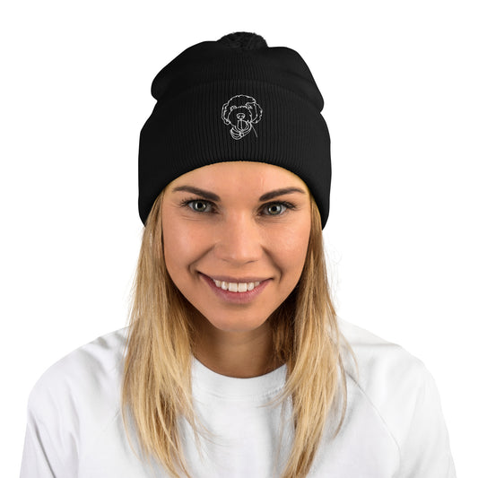 Doodle Pom-Pom Beanie