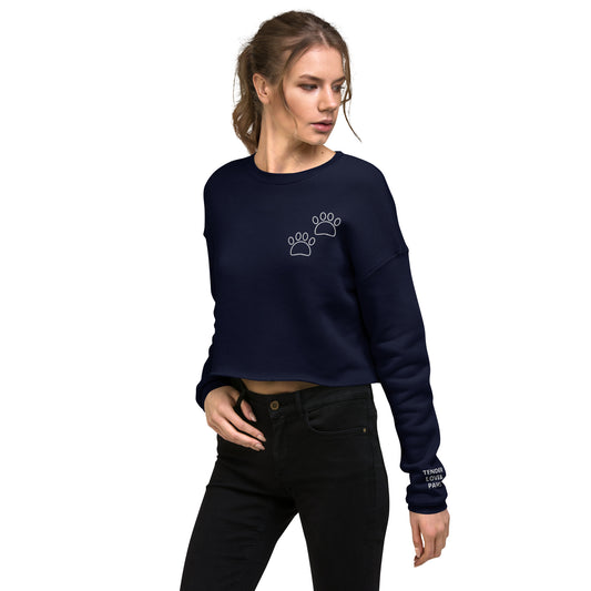 Crop-top Paw Print Sweatshirt