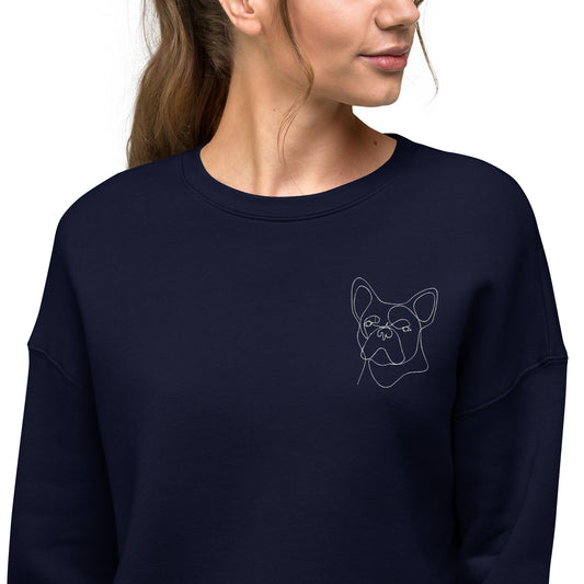 Crop-top Frenchie Sweatshirt